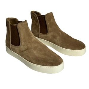 Vince Suede Warren Chelsea Boots Taupe Water Repellent Women US 9 EUR 39